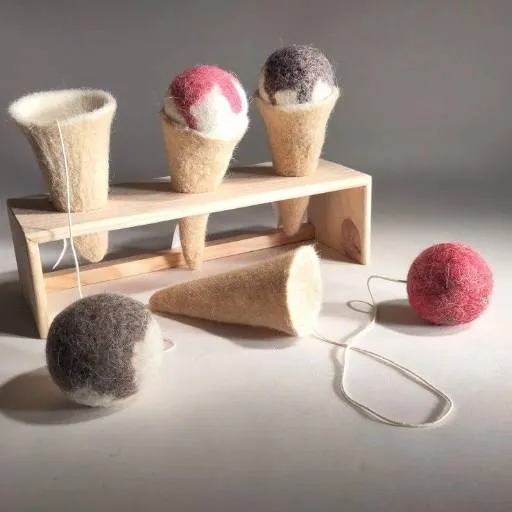 bellaventure-glace-bilboquet-jeu-feutre-laine-france-20-cm image 1