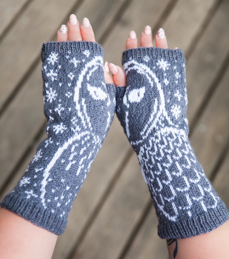 christallk-magical-creatures-patron-mitaines-jacquard image 4