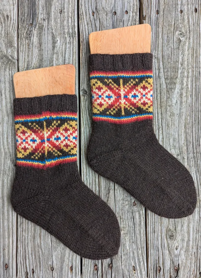 jamieson-smith-kits-chaussettes-shetland-black image 1