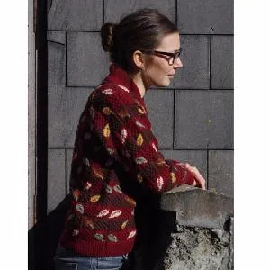 jamieson-smith-patron-cardigan-chequerboard-leaf-papier image 1