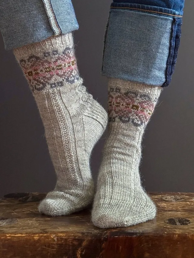 john-arbon-kit-marcela-chaussettes-mizzle-exmoor-sock-jacquard image 1
