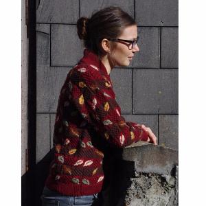 jamieson-smith-patron-cardigan-chequerboard-leaf-papier image 1