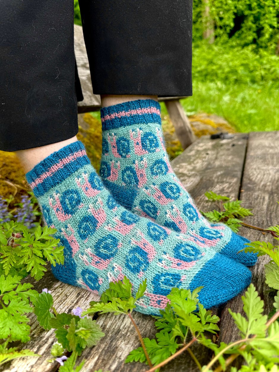 john-arbon-kits-snail-trail-socks-kit-chaussettes-jacquard image 1