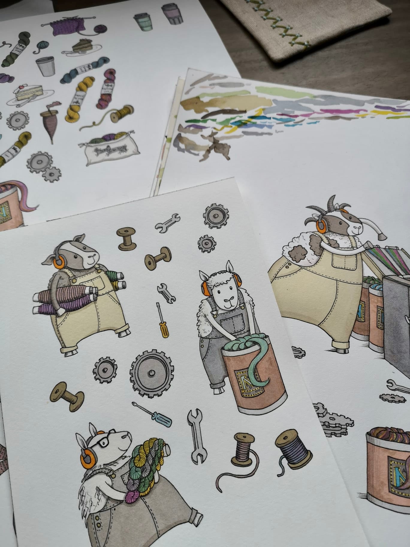 john-arbon-sheepy-stickers-katie-green-autocollants-mouton-lot-3-feuilles image 2