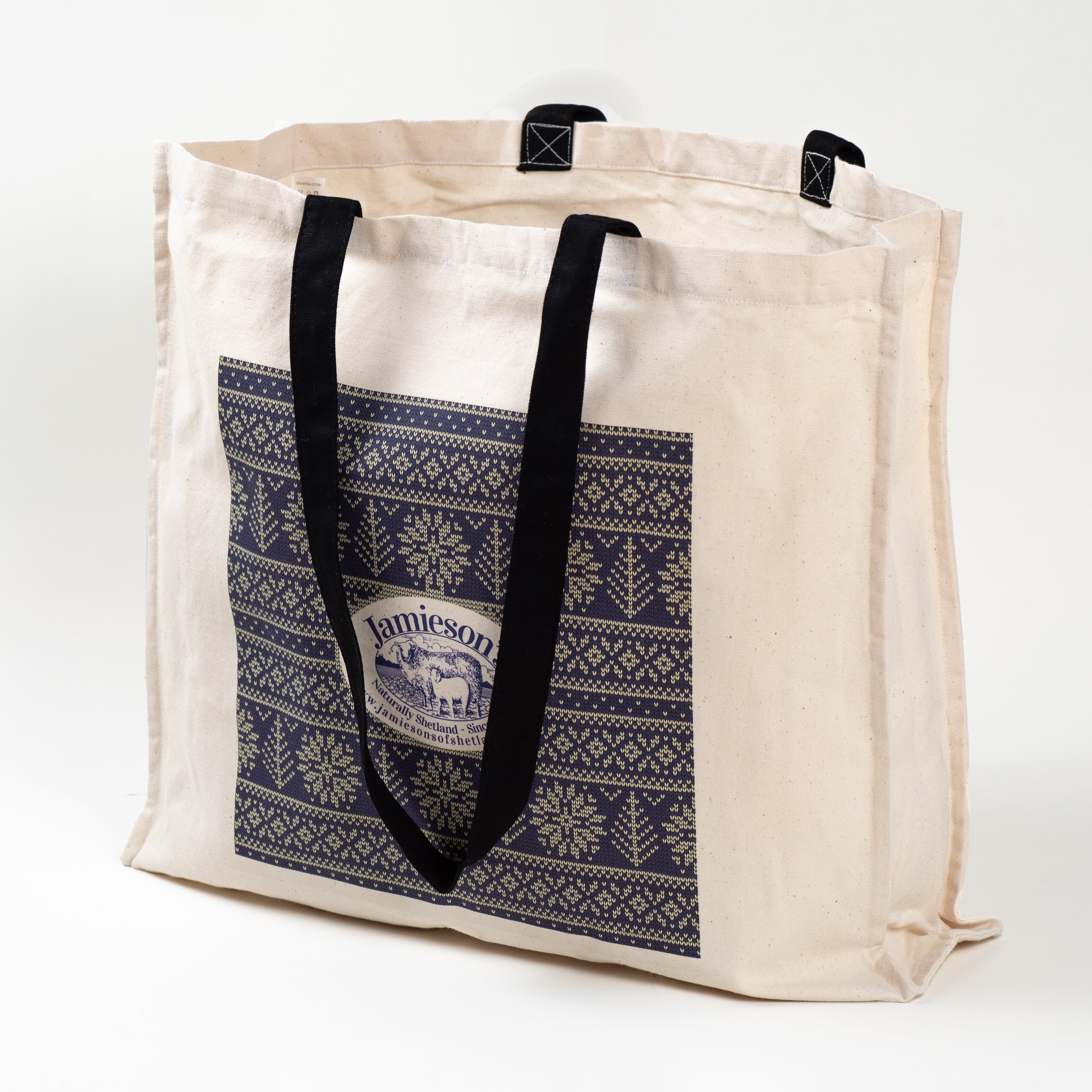 jamieson-s-large-canvas-shopper-sac-toile-coton-fair-isle image 2
