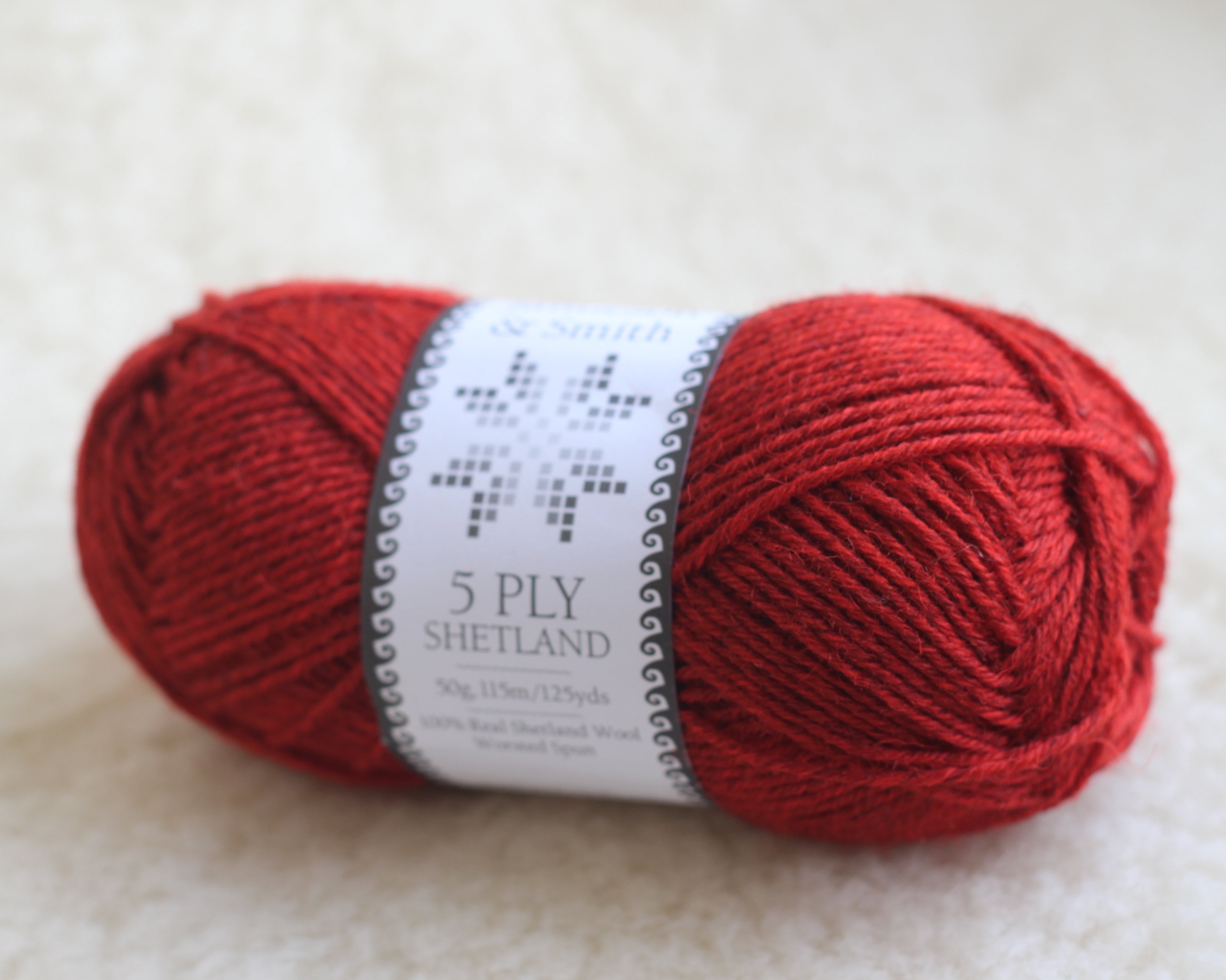 jamieson-smith-5ply-shetland-laine-scarlet-twilight-50g image 1