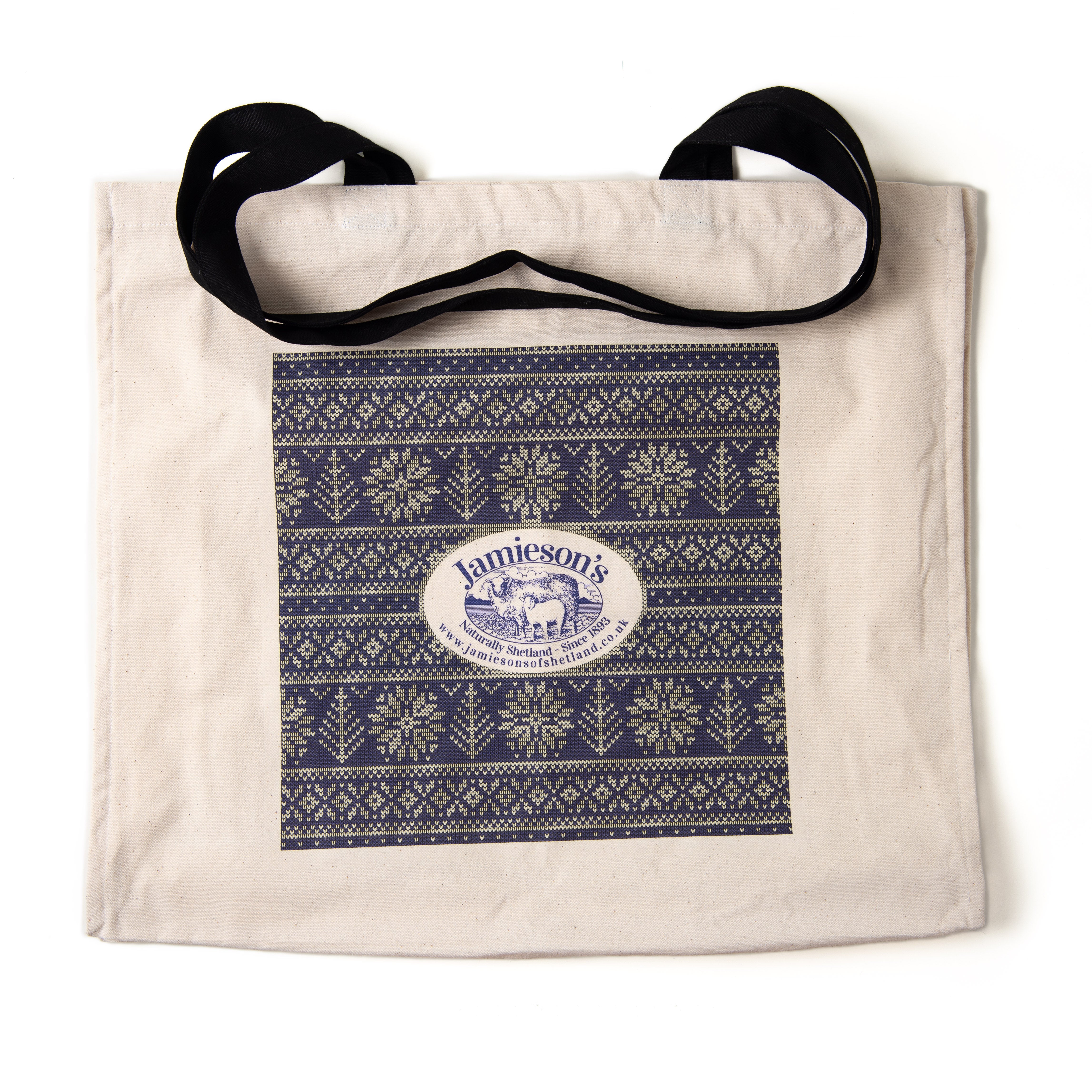 jamieson-s-large-canvas-shopper-sac-toile-coton-fair-isle image 1