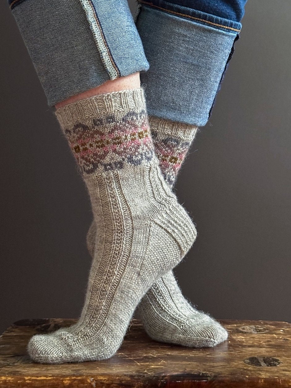 john-arbon-kit-marcela-chaussettes-mizzle-exmoor-sock-jacquard image 2