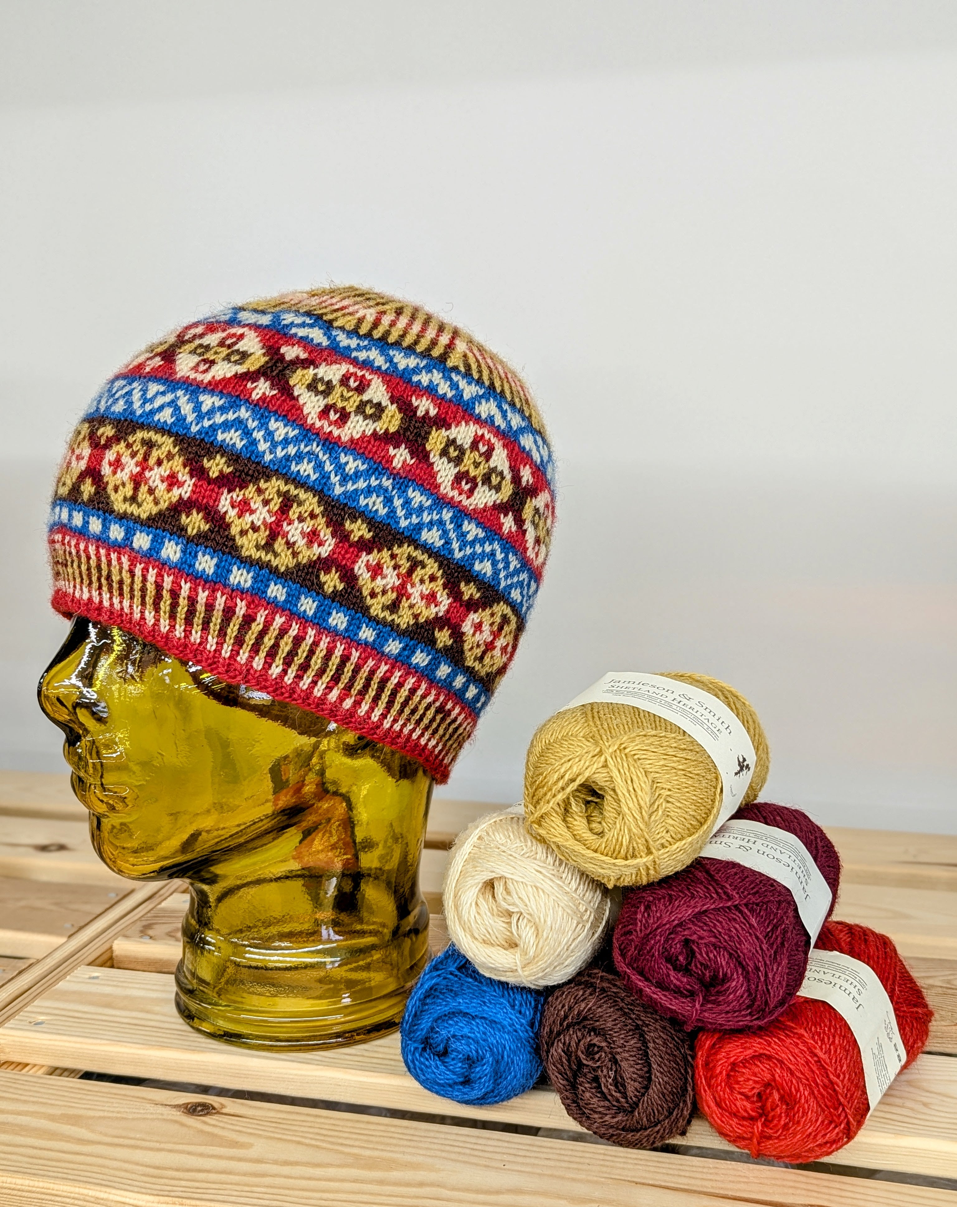 jamieson-smith-heritage-hat-kit-bonnet-fair-isle-adulte image 2