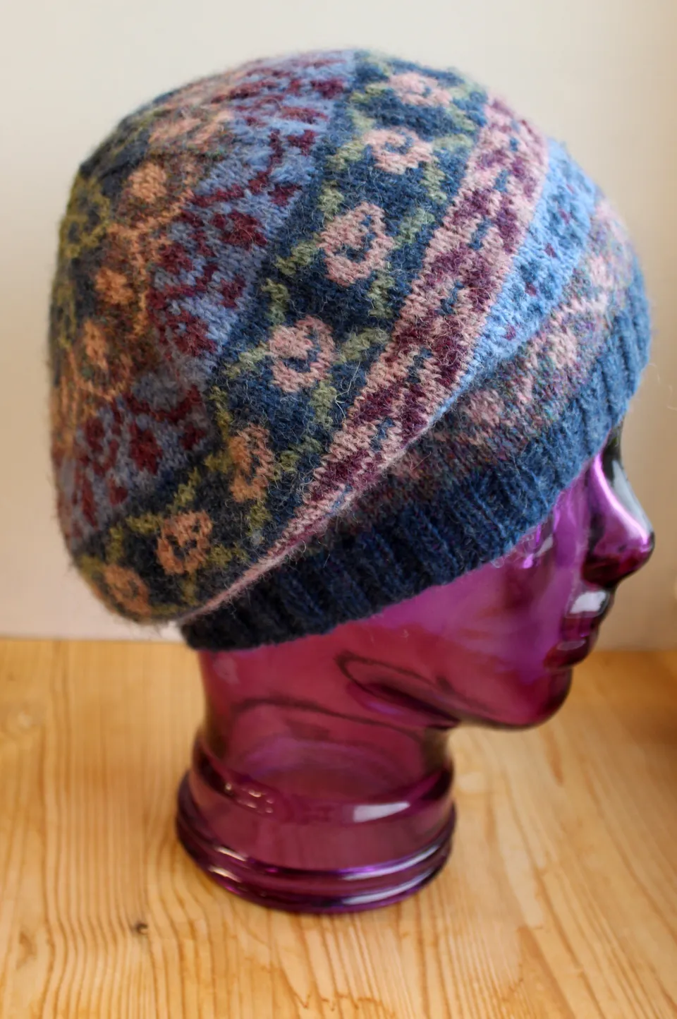 jamieson-smith-floral-tam-patron-bonnet-fair-isle image 1