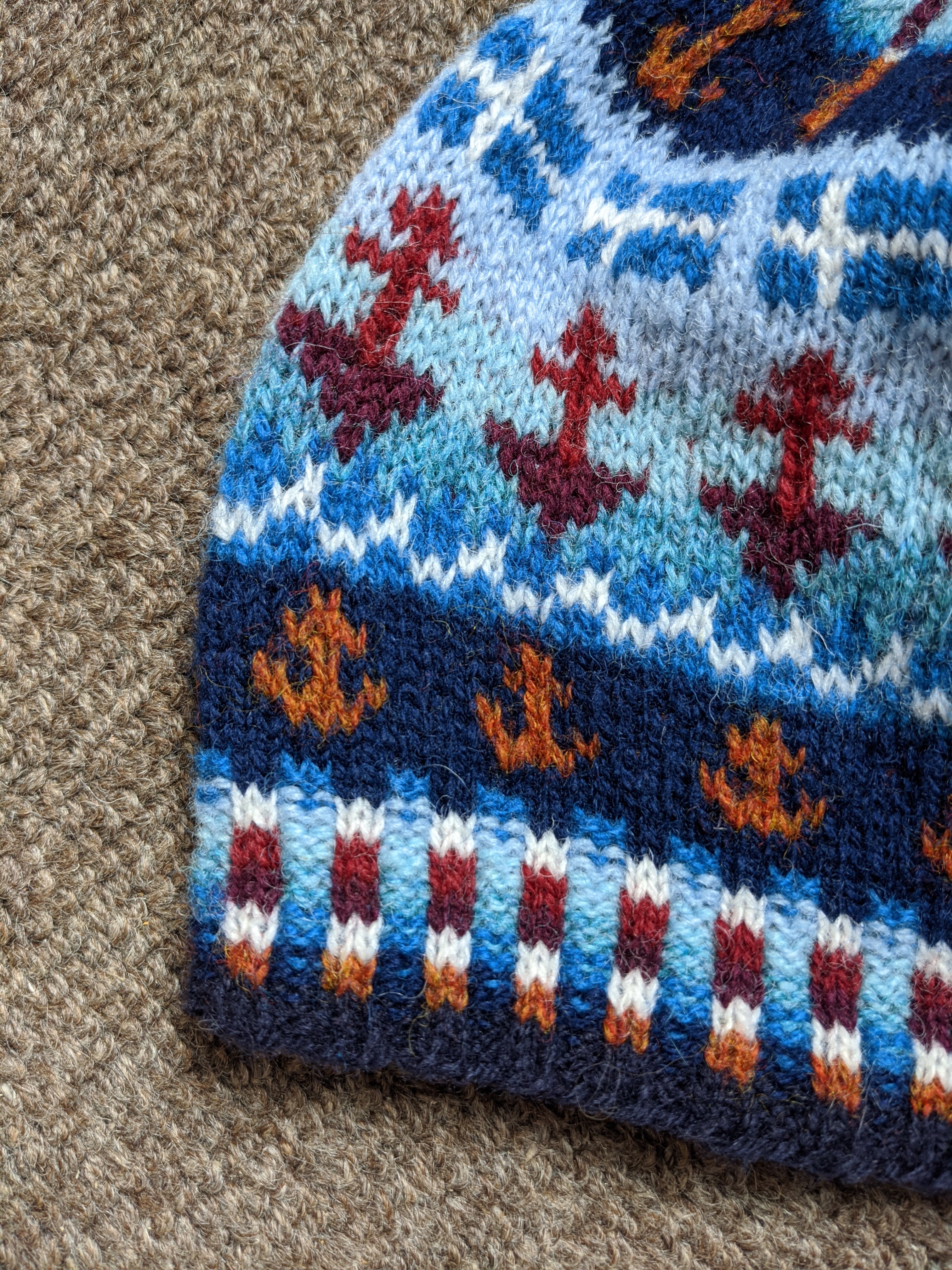 jamieson-smith-paper-patterns-tall-ships-toorie-patron-bonnet-fair-isle image 3