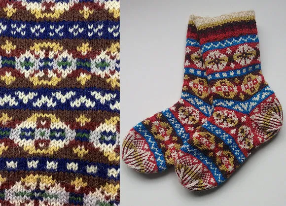 jamieson-smith-hamnavoe-kit-chaussettes-coloris-2-fair-isle image 1
