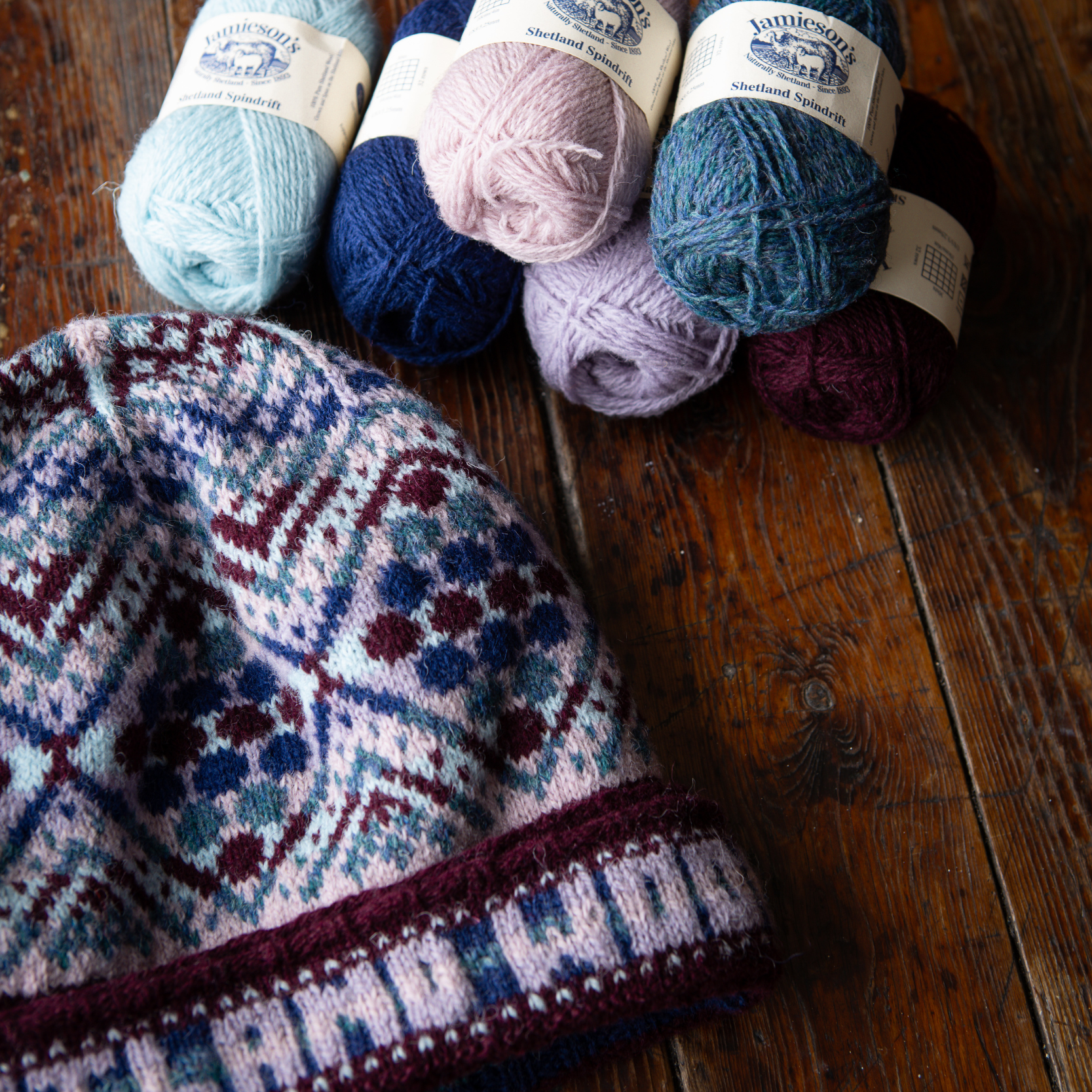 jamieson-s-shetland-wool-week-2026-birsie-beanny-kit-bonnet image 1