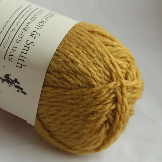 jamieson-smith-shetland-aran-worsted-auld-gold-laine-50g image 1