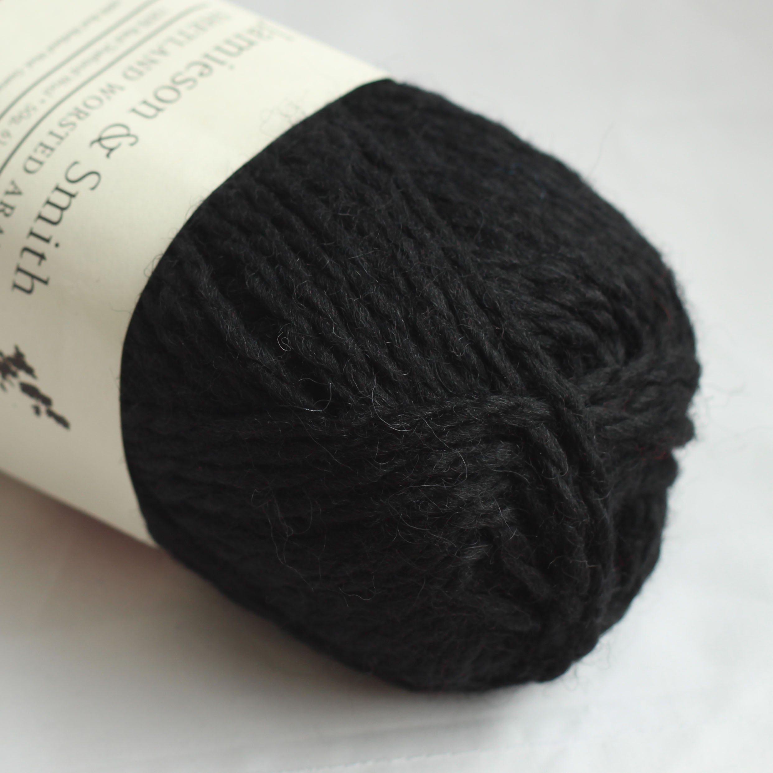 jamieson-smith-shetland-aran-worsted-coll-black-pelote-50g-noir image 1
