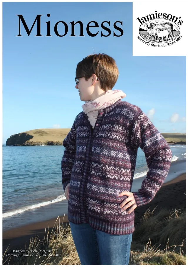 jamieson-s-mioness-patron-tricot-gilet-jacquard image 1