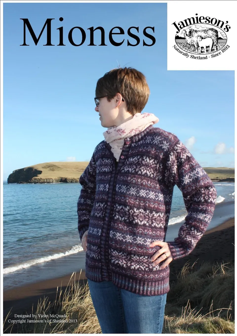 jamieson-s-mioness-patron-tricot-gilet-jacquard image 1