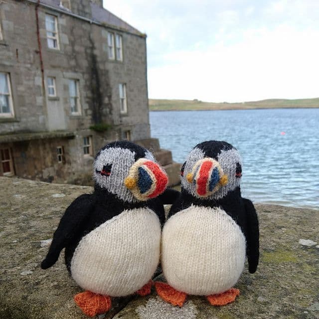 jamieson-s-of-shetland-puffin-patron-tricot-oiseau-15-cm image 2