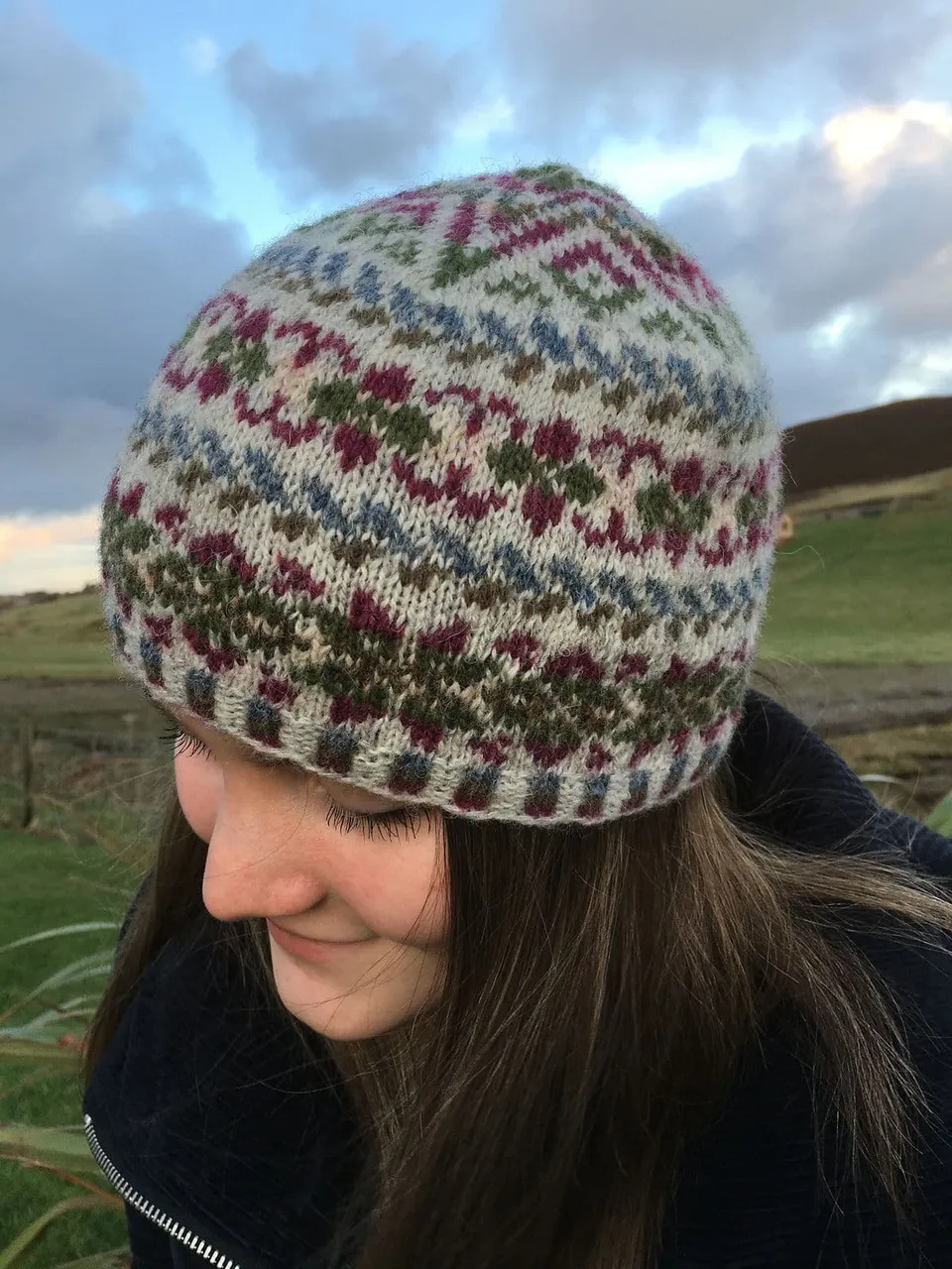 jamieson-s-seaweed-kep-patron-bonnet-jacquard-wilma-malcolmson image 1