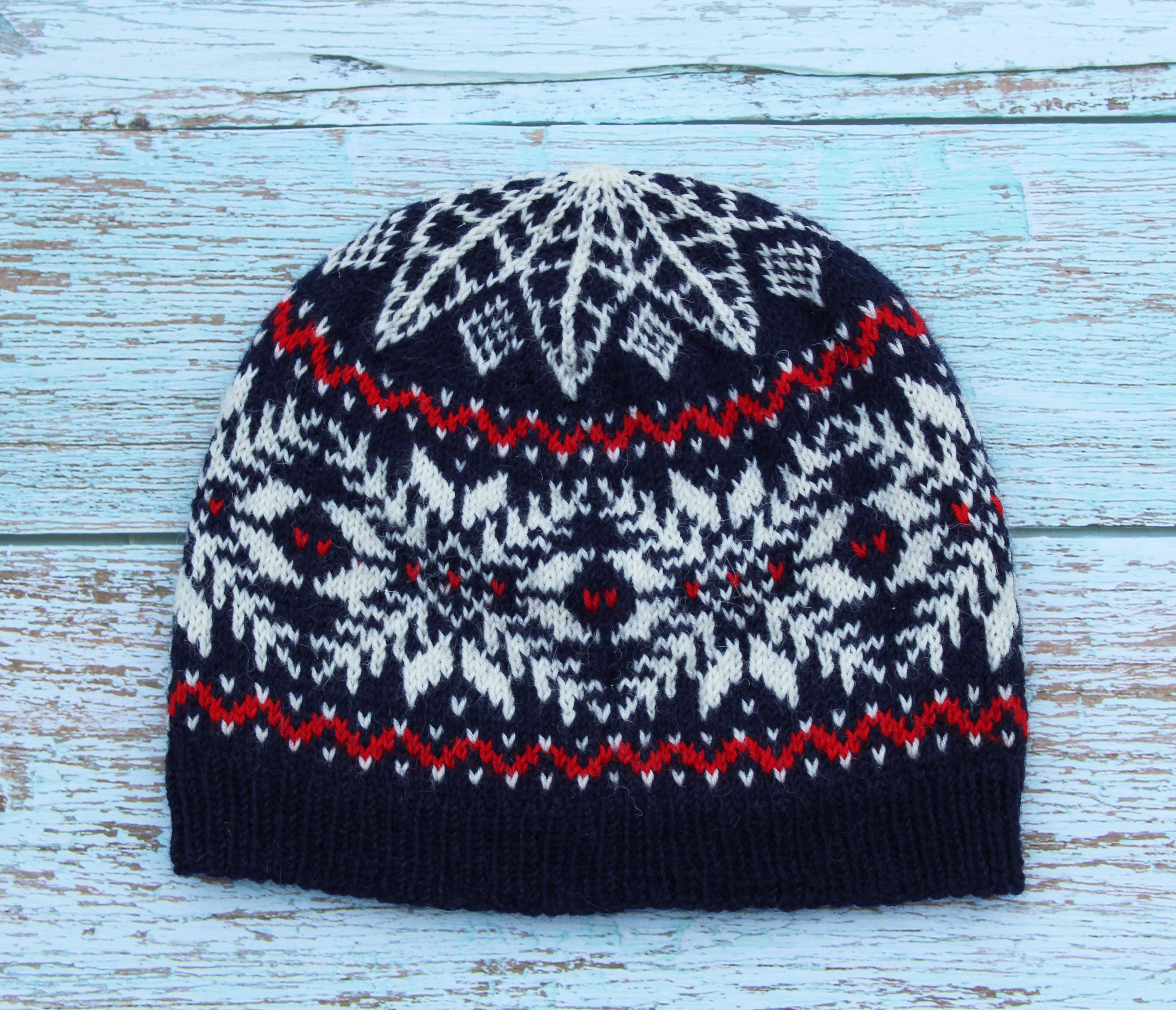 jamieson-smith-kits-kit-haakon-hat-bonnet-fair-isle-5ply image 1