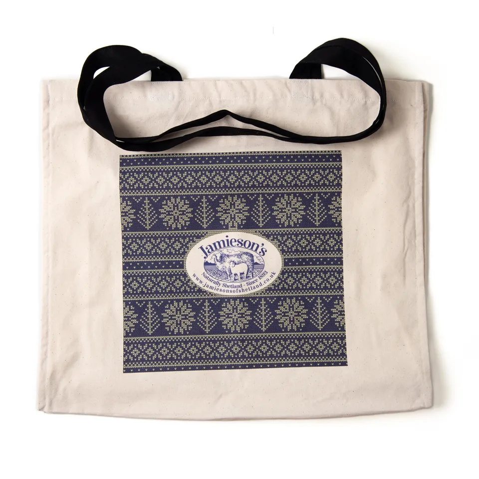 jamieson-s-large-canvas-shopper-sac-toile-coton-fair-isle image 1