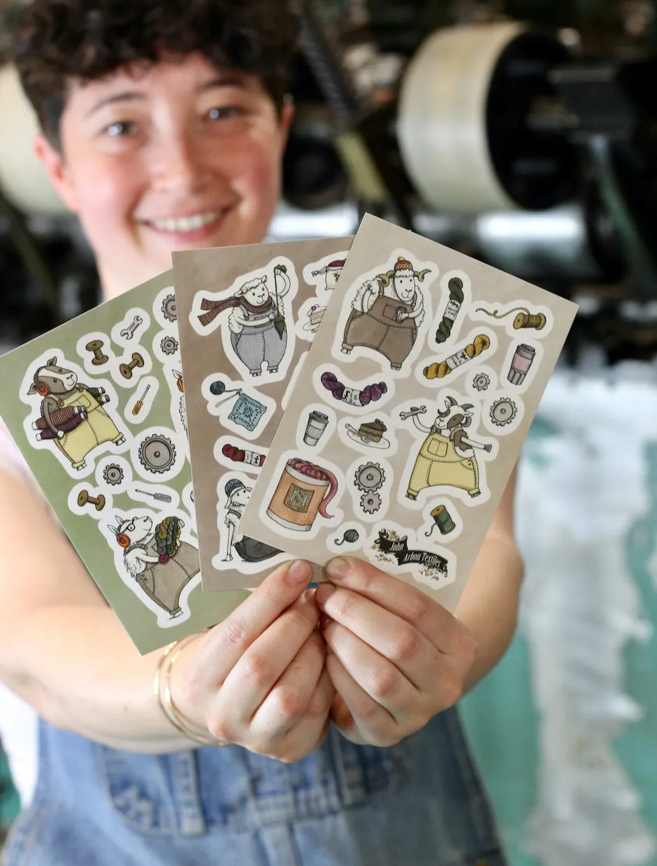 john-arbon-sheepy-stickers-katie-green-autocollants-mouton-lot-3-feuilles image 1