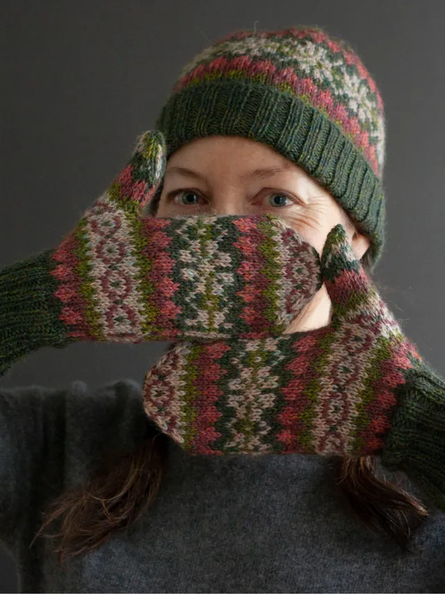 john-arbon-scumble-kit-bonnet-moufles-jacquard-dk image 1