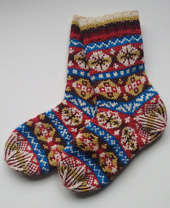 jamieson-smith-hamnavoe-socks-patron-chaussettes-fair-isle image 1