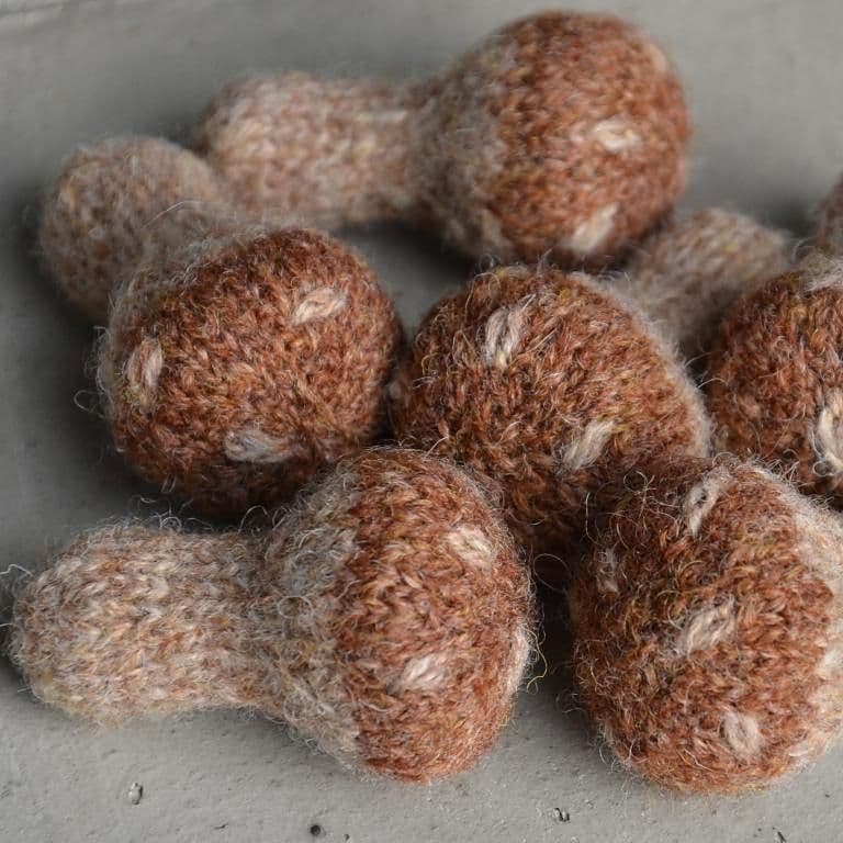 kastaniestrik-mushroom-tina-vejl-patron-tricot-champignon-5-cm image 3