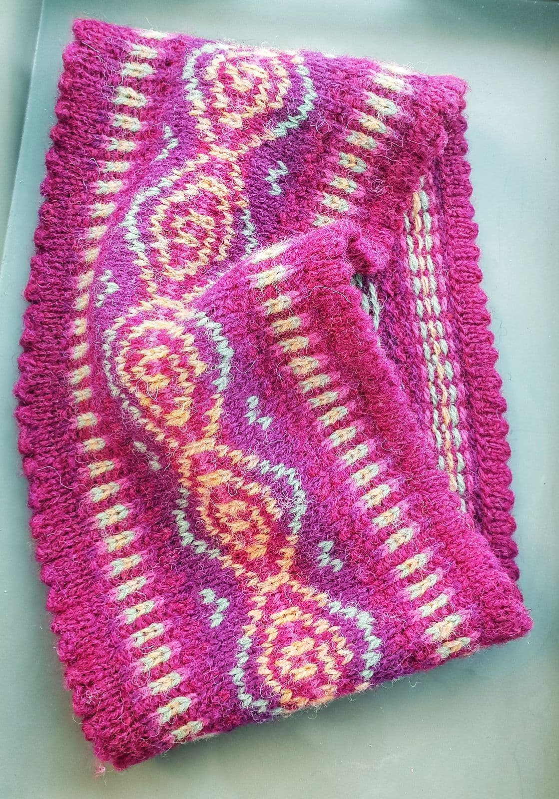 clickimin-cowl-janette-budge-patron-tricot-snood-fair-isle image 3