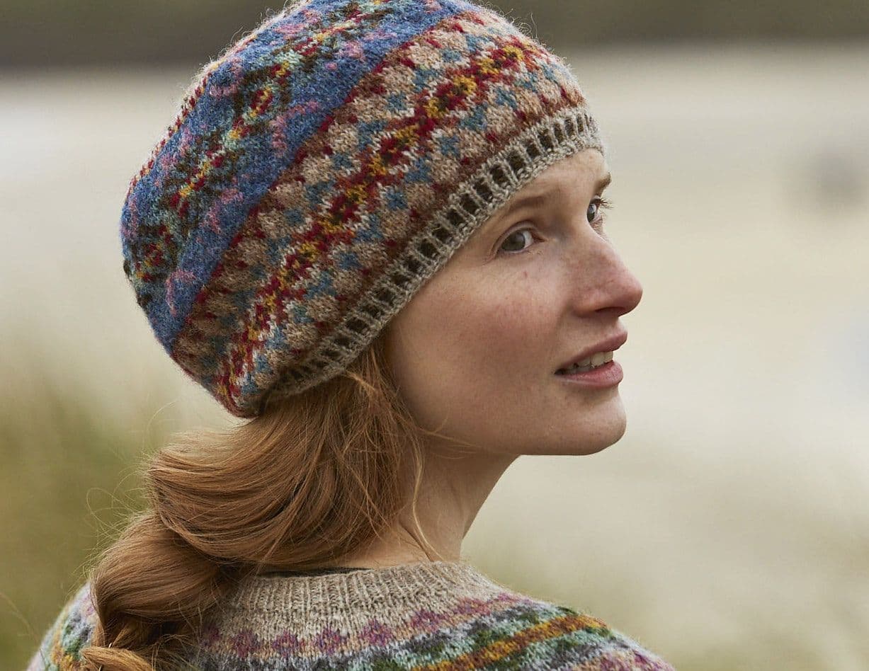 marie-wallin-scalloway-tam-patron-bonnet-taille-unique-fair-isle image 1