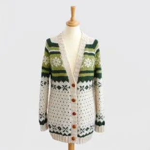 jamieson-s-chunky-snowflake-cardigan-patron-gilet-col-v image 1