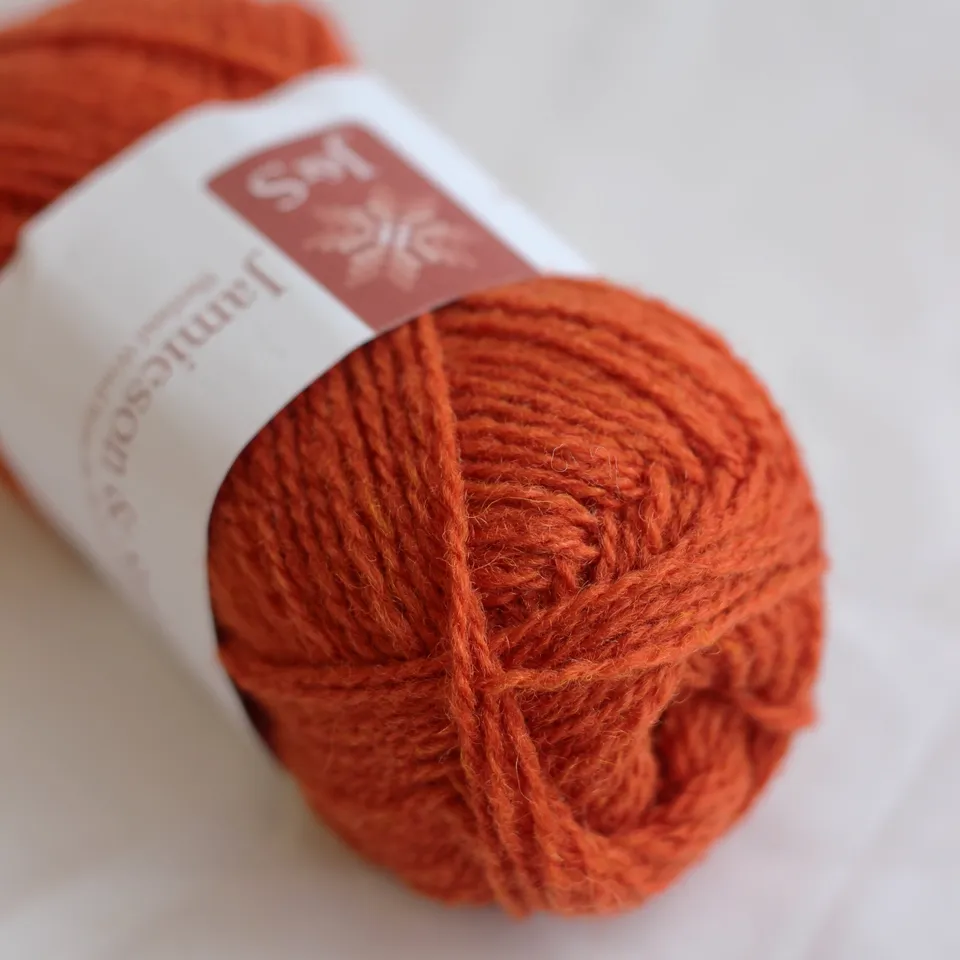 jamieson-smith-2ply-jumper-weight-pelote-orange-125-25g image 1