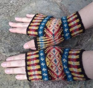 jamieson-smith-wirlie-mitts-kit-mitaines-fair-isle-7-coloris image 1