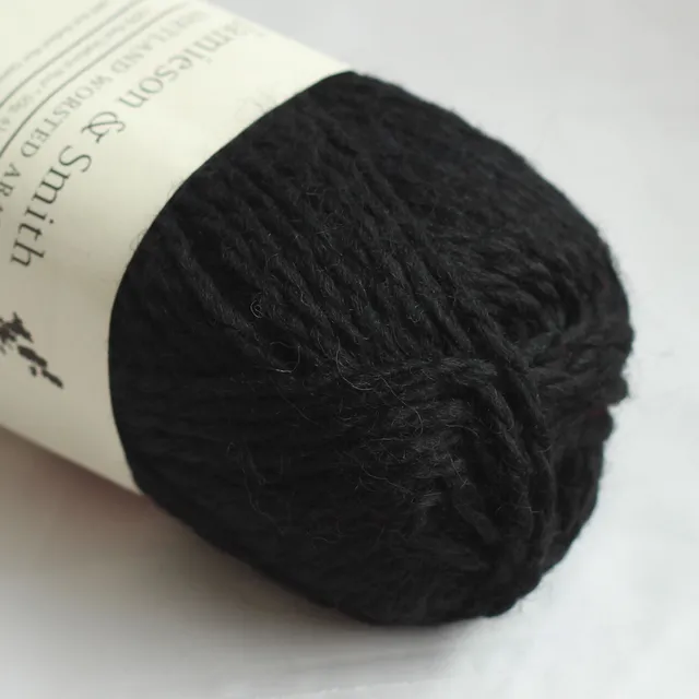 jamieson-smith-shetland-aran-worsted-coll-black-pelote-50g-noir image 1