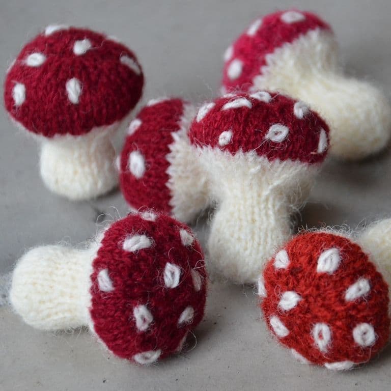 kastaniestrik-mushroom-tina-vejl-patron-tricot-champignon-5-cm image 1