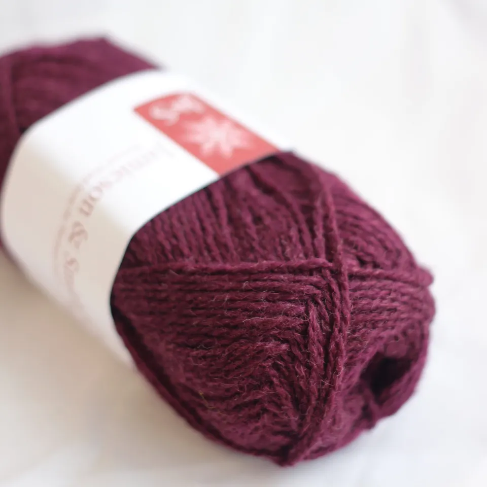 jamieson-smith-2ply-jumper-weight-pelote-134-aubergine-shetland image 1