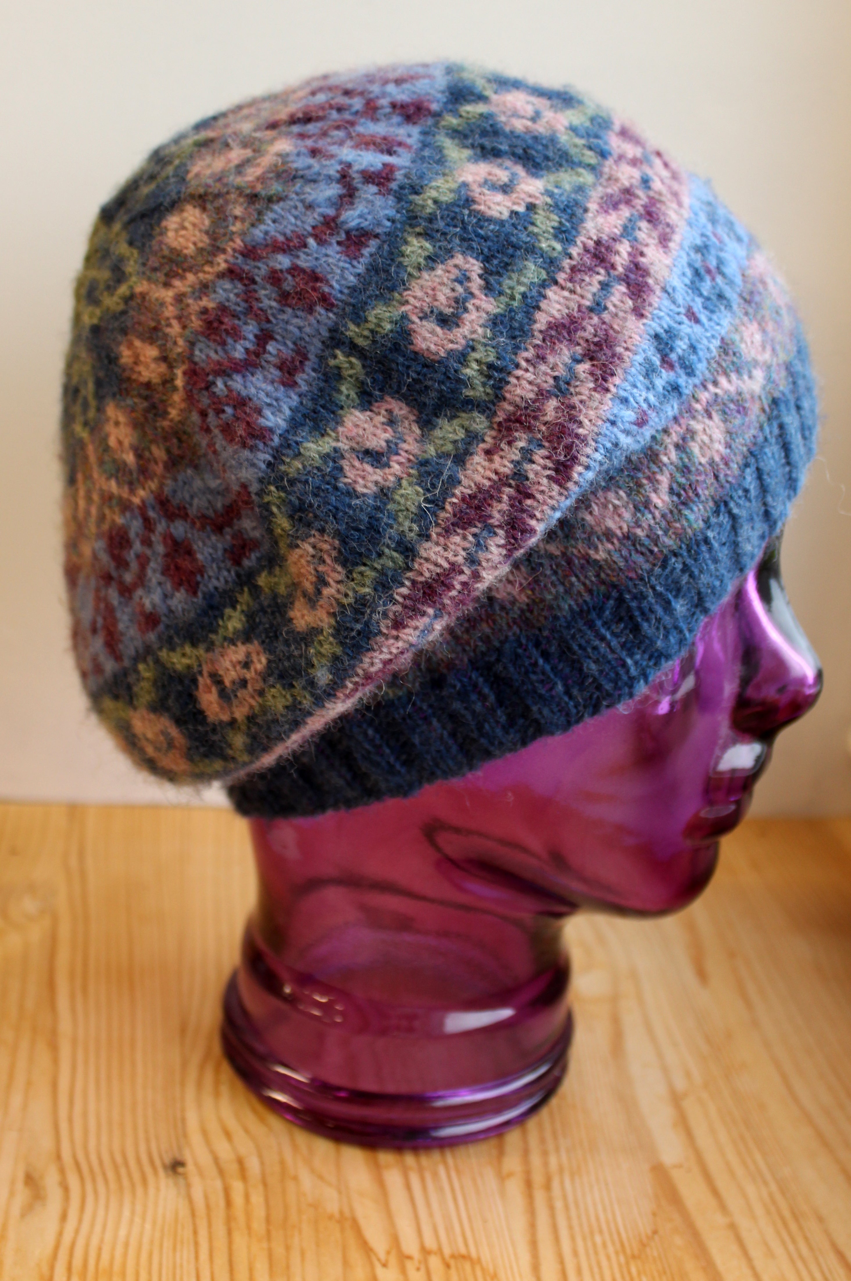 jamieson-smith-floral-tam-patron-bonnet-fair-isle image 1
