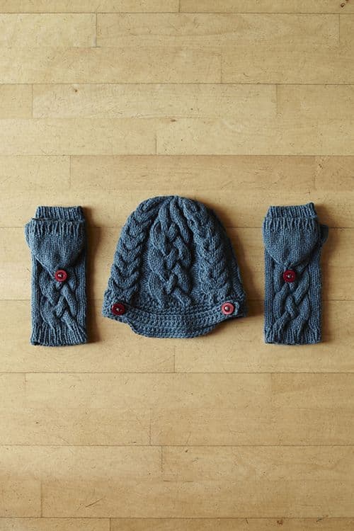 jamieson-s-of-shetland-winter-warmers-patron-tricot-gants-bonnet image 2