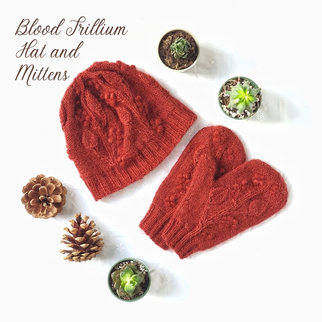 christallk-modeles-blood-trillium-set-patron-bonnet-moufles-mohair image 1