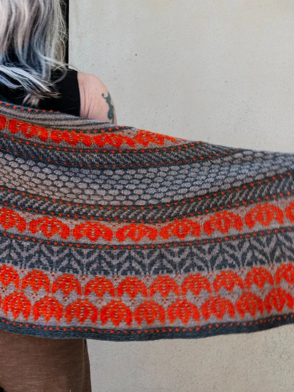 john-arbon-kits-amsterdam-shawl-kit-ch-le-greys-orange image 1