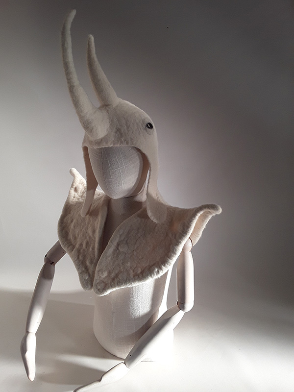 bellaventure-le-rhinoc-ros-blanc-figurine-feutre-laine image 2