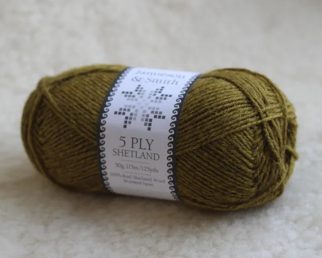 jamieson-smith-5ply-shetland-fil-mustard-twilight-50g-sport image 1