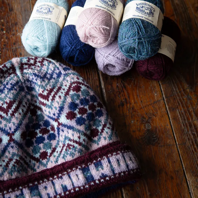 jamieson-s-shetland-wool-week-2026-birsie-beanny-kit-bonnet image 1