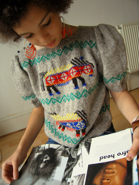 jamieson-smith-ponies-patron-tricot-pull-fair-isle image 1