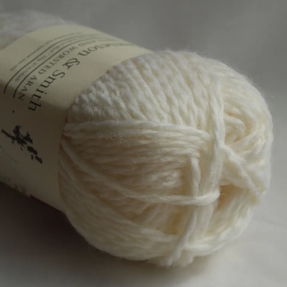 jamieson-smith-shetland-aran-worsted-optic-white-fil-aran-50g image 1