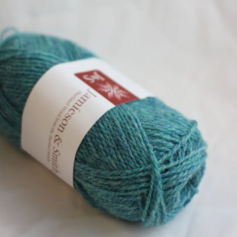 jamieson-smith-2ply-jumper-weight-laine-fc34-turquoise-25g image 1